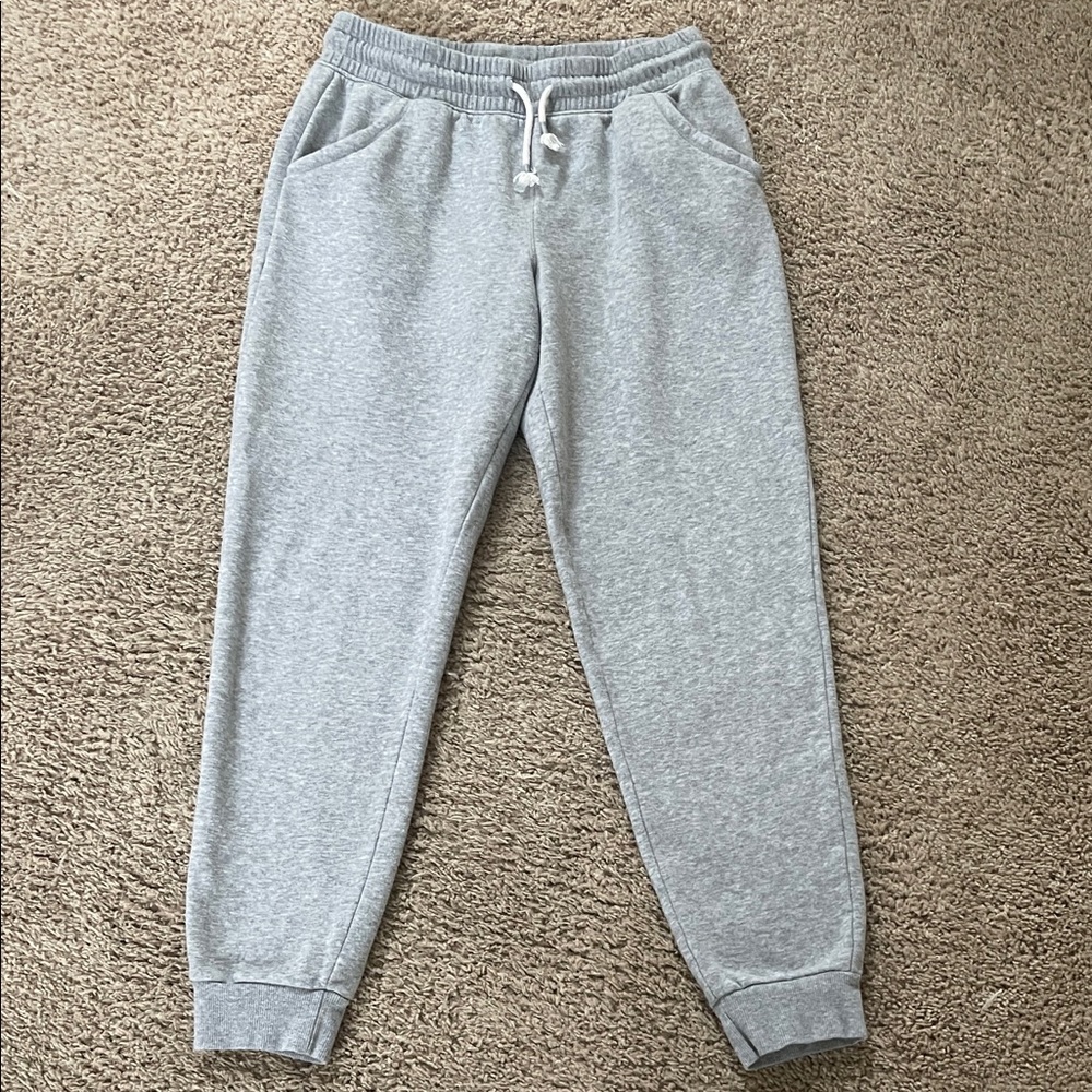 Cat & Jack girls grey heather fleece sweatpants,  XL 14/16